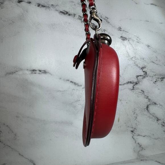Chanel Sporran Flask Bag Coco CC Bottle Shoulder/Crossbody Chain Red Rare 2013 - Picture 14 of 16